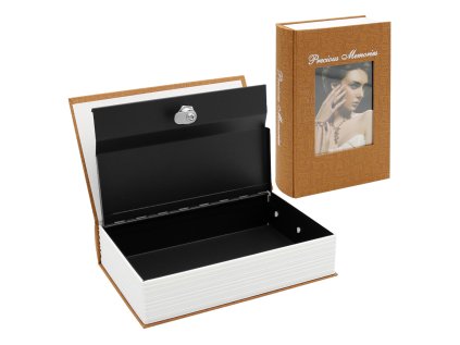 uschovny sejf ukryty v knize s fotografii