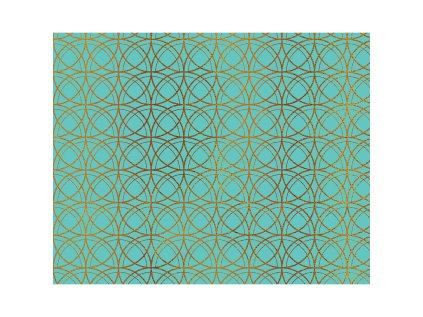 darkovy balici papir florentia 70x100 cm tyrkysovy se zlatym vzorem