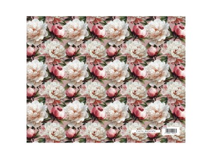 darkovy balici papir florentia 70x100 cm bile pivonky