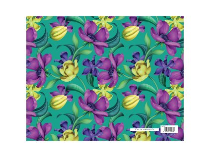 darkovy balici papir florentia 70x100 cm zeleny s kvety