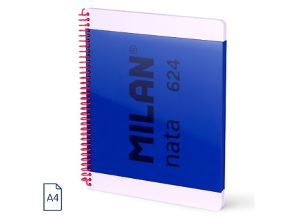 blok linkovany se spiralou a4 milan serie nata 80 listu modry