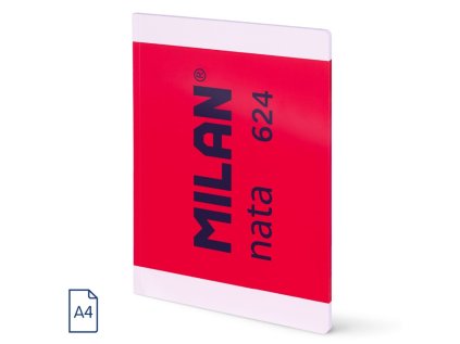 blok linkovany se spiralou a4 milan serie nata 80 listu cerveny