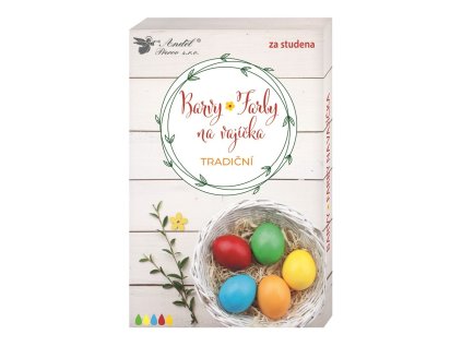 barvy na vajicka tradicni 5 ks v baleni barveni za studena