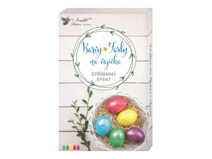 barvy na vajicka se stribrnym efektem 5 ks v baleni