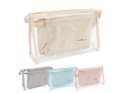 kosmeticka taska sada 2 v 1 mix 4 barev 1 sada