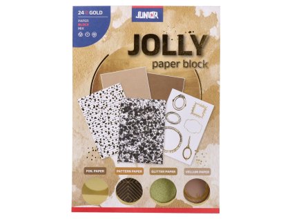 dekoracni papir zlaty blok a5