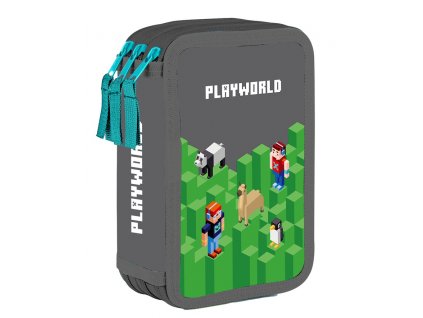 Karton P+P Penál 3 p. prázdný Playworld Minecraft 9-41424