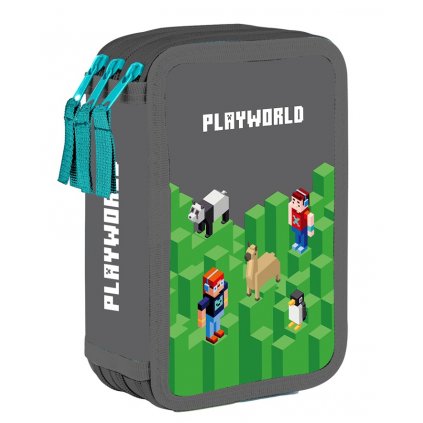Karton P+P Penál 3 p. prázdný Playworld Minecraft 9-41424