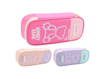 pouzdro na pera 1 zipove s klopou prazdne honey bear mix 3 barev