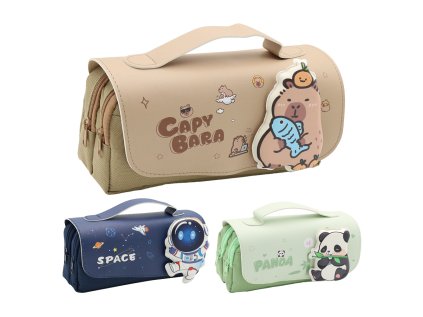 pouzdro na pera 2 zipove s klopou a rukojeti prazdne mix 3 designu