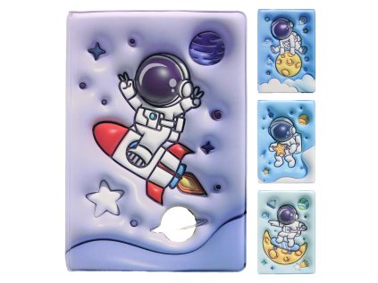poznamkovy blok a5 80 listu cosmonaut mekke pu desky mix 4 vzoru
