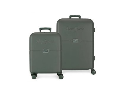 sada luxusnych abs cestovnych kufrov 70cm 55cm pepe jeans accent verde 7699533