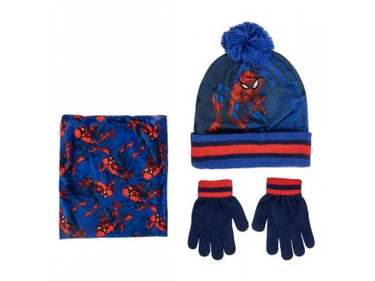 zimny set ciapka nakrcnik rukavice spiderman 2200010255