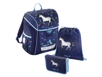 skolni aktovka 3 dilny set baggymax dzinsovy konik
