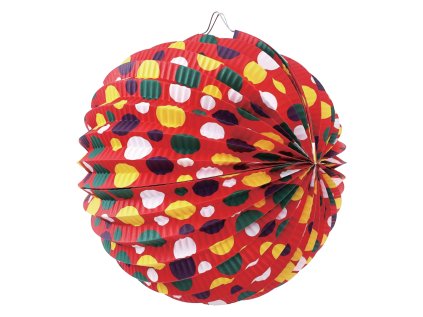 lampion kulaty 26x22 5 cm barevne tecky