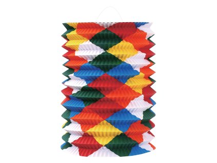 lampion valcovy 26x15 5 cm barevne ctverce