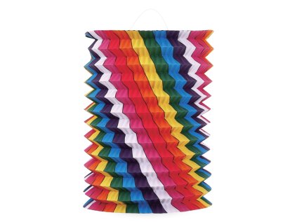 lampion valcovy 26 cm barevne pasy