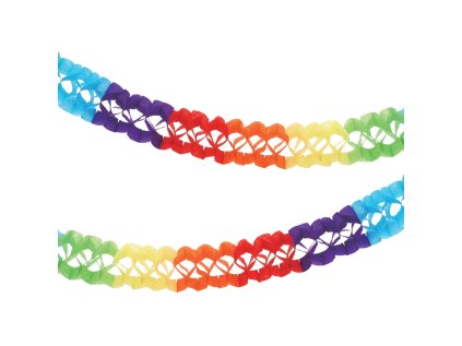 girlanda papirova 2 5m barevne kruhy 2ks v baleni