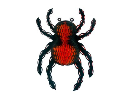 dekorace velky papirovy pavouk zavesny 23 x 33 cm halloween