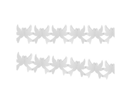 girlanda papirova 3 m bile holubice
