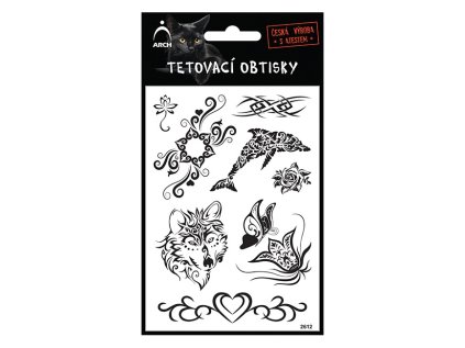 tetovaci obtisky cerne kvetina
