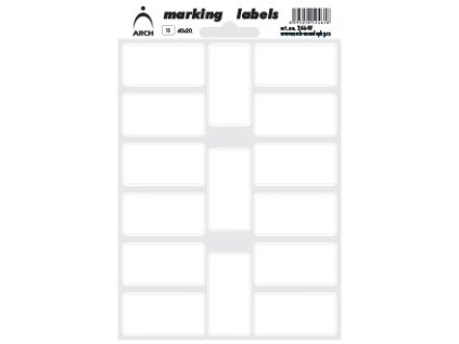 samolepici etikety bile 40x20 mm 15 ks