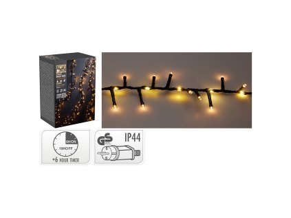 svetelny retez 710 led tepla bila delka 10 m venkovni pouziti 230v efekt vodopadu