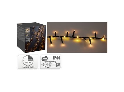 svetelny retez 1410 led bily teply delka 20 m venkovni pouziti 230v efekt vodopadu