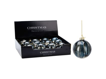 vanocni koule 80 mm modra cena 1 ks