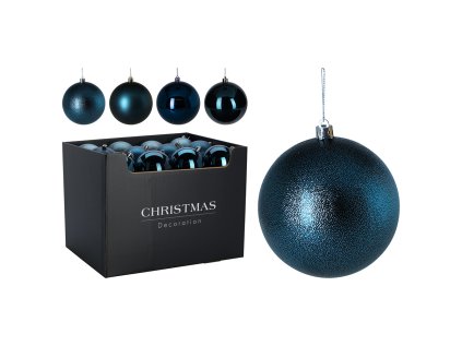 vanocni koule pp 100 mm modra mix 1ks