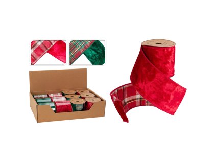 dekoracni stuha 60x2700 mm kostkovany vzor mix 2 barev cena 1 ks