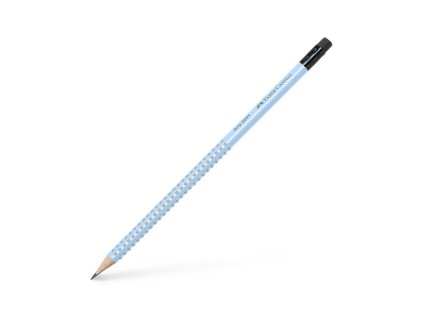 tuzka faber castell grip 2001 2 b s gumou nebeska modra