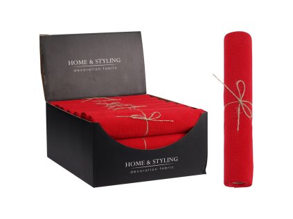 organza latkova 28x200 cm pruhovana latka cervena barva