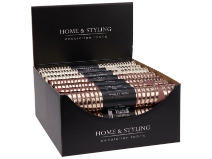 organza latkova 28x150 cm zlate pruhy mix 2 barev