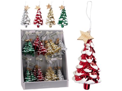 vanocni stromecek k zaveseni 12 cm mix barev cena za 1 ks