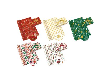 darkovy papir 70 x 200 cm neutralni 20 mix 5 vanocnich vzoru