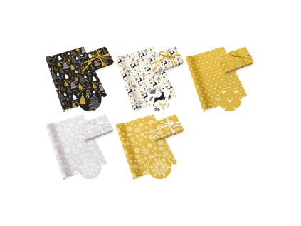 darkovy papir 70 x 200 cm neutralni 28 mix 5 vanocnich vzoru