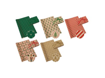 darkovy papir 70 x 200 cm kraft 8 mix 5 vanocnich vzoru