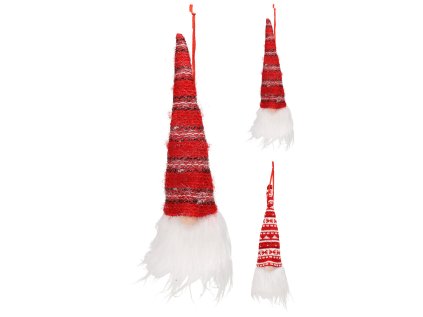 zavesna dekorace skritek s vousy 20 cm mix 3 vzoru cena za 1 ks