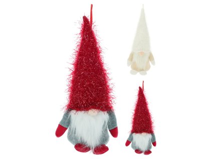 zavesna dekorace skritek s vousy 32 cm mix 2 barev cena za 1 ks