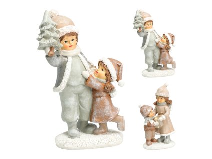 figurka dospeleho a ditete ve vanocni nalade 155 mm mix cena za 1 ks