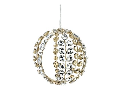 vanocni koule 10 cm kov a drahe kameny sperky