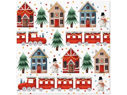 ubrousky paw l 33x33cm cozy christmas town