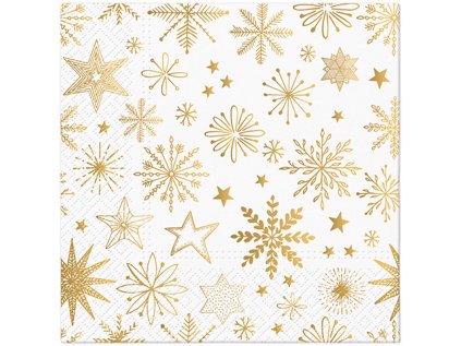ubrousky paw l 33x33cm shiny snowflakes