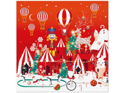 ubrousky paw l 33x33cm winter wonderland christmas