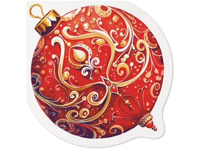 ubrousky paw 32x32cm airlaid shape decorative bauble