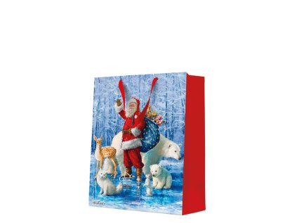 darkova taska velka santa claus with animals 26 5x13x33 5 cm