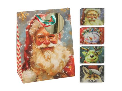 vanocni darkova taska 18x10x23 cm trpytiva stredni 4 vzory