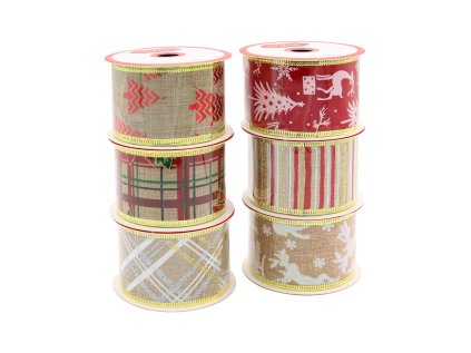 ozdobna stuha sirka 50 mm smes vanocnich motivu