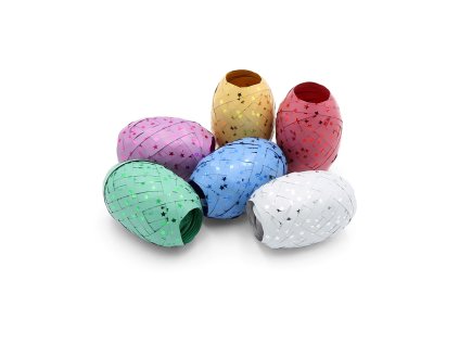 stuzka 5 mm x 10 m smes 6 pastelovych barev s lesklymi hvezdama